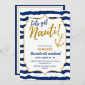 ナウティ沿岸バチェロレッテ週末 招待状 (正面/裏面)