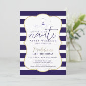 ナウティ航海のボートパーティー沿岸30歳の誕生日 招待状 (スタンド正面)