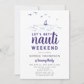 ナウティ航海のボートパーティー30歳の誕生日 招待状 (正面)