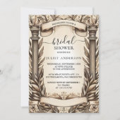 ナウパピルスヴィンテージヴェルムオーバーレイブライダルシャワー 招待状 (正面)