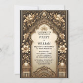 ナウパレスヒンディヘナメンディインディアンスタイル結婚ズ 招待状 (正面)