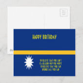 ナウラの誕生日カード ポストカード (正面/裏面)