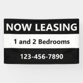 ナウリースブラックアンドホワイトアパートメントレンタル 横断幕 (横)