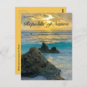 ナウルの岩と波 ポストカード (正面/裏面)