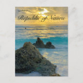 ナウルの岩と波 ポストカード (正面)