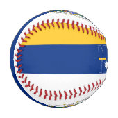 ナウル国旗とコート・オブ・アームズ愛国心 野球ボール (正面左)