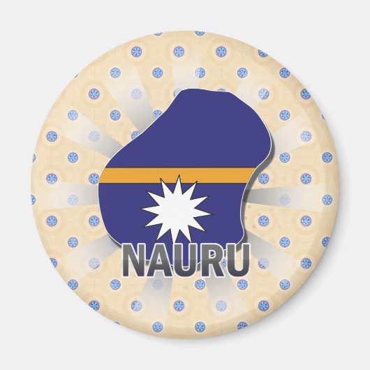 ナウル国旗の地図2.0 マグネット (正面)