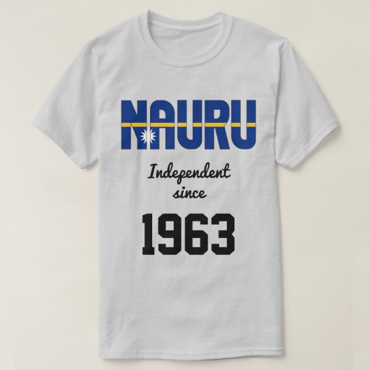 ナウル国旗の独立性お祝い Tシャツ (デザイン正面)