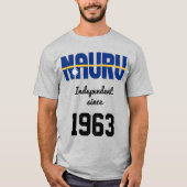 ナウル国旗の独立性お祝い Tシャツ (正面)