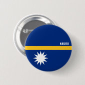 ナウル国旗の魅力的愛国的ボタン 缶バッジ (正面&裏面)