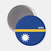 ナウル国旗魅力的国 マグネット (正面/裏面)