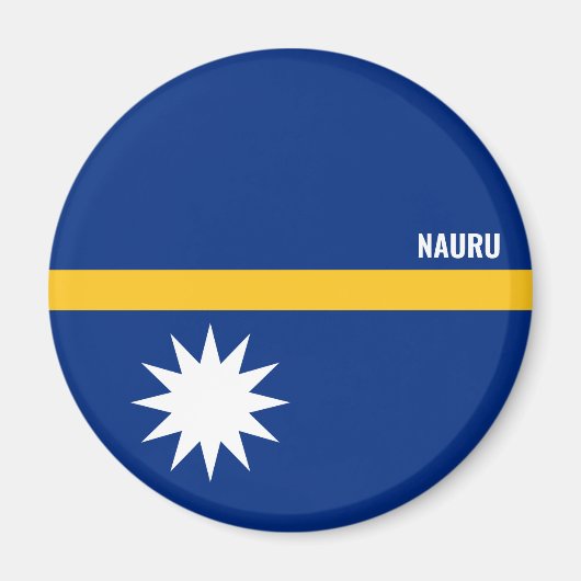 ナウル国旗魅力的国 マグネット (正面)
