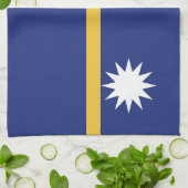 ナウル国旗 キッチンタオル (折り畳み)