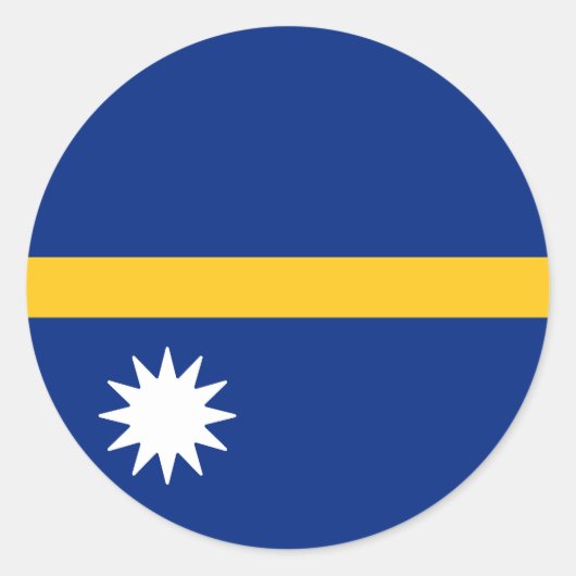 ナウル国旗 ラウンドシール (正面)