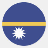 ナウル国旗 ラウンドシール (正面)