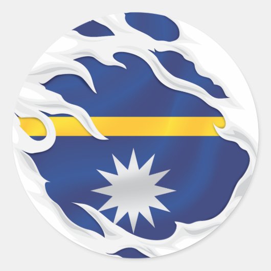 ナウル国旗 ラウンドシール (正面)