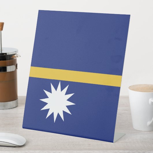 ナウル国旗 台座サイン (インサイチュ)