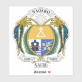 ナウル国章の愛国心 シール (シート)