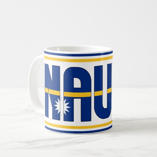 ナウル愛国心のシピン コーヒーマグカップ (正面左)