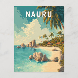 ナウル イラスト 旅行 アート ヴィンテージ ポストカード