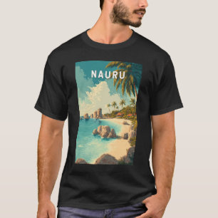 ナウル イラスト 旅行 アート ヴィンテージ Tシャツ