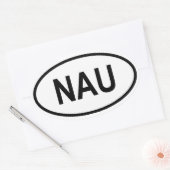 ナウル「NAU」 楕円形シール (封筒)