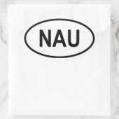ナウル「NAU」 楕円形シール (バッグ)