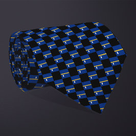 ナウ市松模様にル国旗のパターン ネクタイ