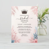 ナウ ロング チュール レガル グラム ブッシュ ピンク ブライダル シャワー 招待状 (スタンド正面)