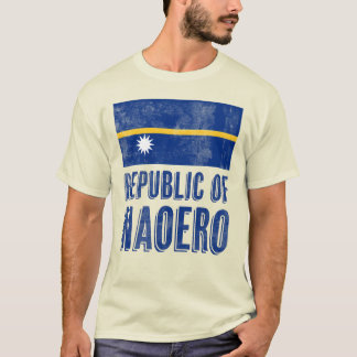 ナオエロ共和国の旗 グランジ Tシャツ