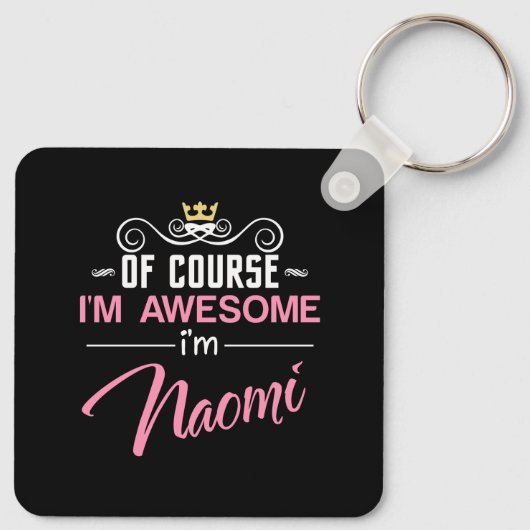 ナオミもちろん私の名素晴らし前だ キーホルダー (裏面)