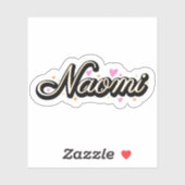 ナオミ名かわいいデザイン シール (シート)