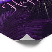 ナオミ名Vorname lila retroポスターGeburtstag ポスター (角)