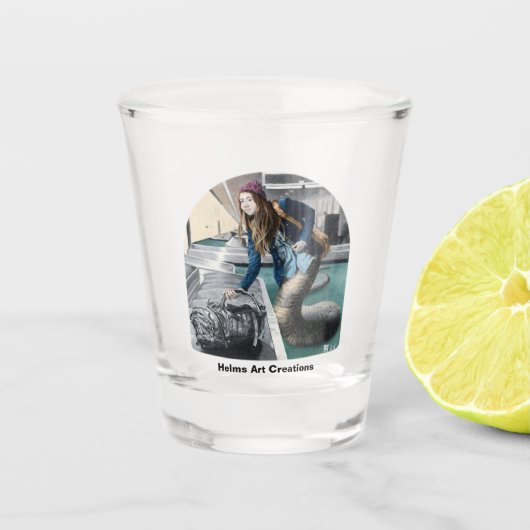 ナガエクスプローラーワールドトラベルファンタジーアートショットグラス ショットグラス (正面)