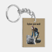 ナガエクスプローラーワールドトラベルファンタジーキーチェーン キーホルダー (正面左)