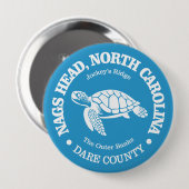 ナガスヘッド（ウミガメ） 缶バッジ (正面&裏面)