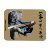 ナガ世界旅行を探索ファンタジーフォトマグネット マグネット (横)