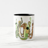 ナガ族を演じること ツートーンマグカップ (中央)