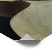 ナガ王に瞑想している仏像 ポスター (角)