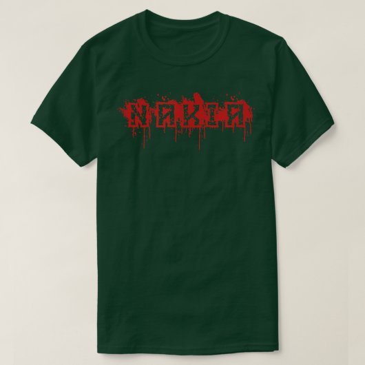 ナキア名ハロウィーンの衣装パーソナライズされた Tシャツ (デザイン正面)