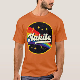 ナキタレインボーイン宇宙ヴィンテージスタイル Tシャツ