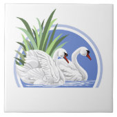 ナキハクチョウ タイル (正面)
