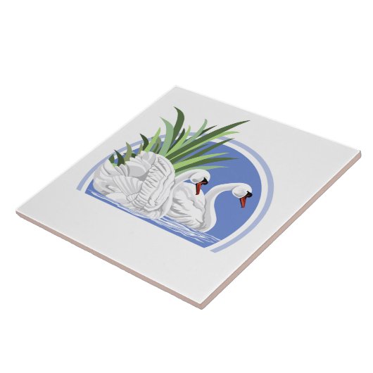 ナキハクチョウ タイル (側面)