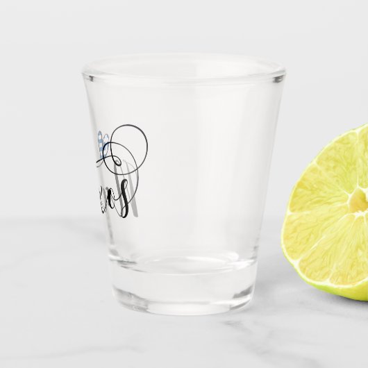 ナクソスが大好き、ギリシャ国旗 ショットグラス (右)