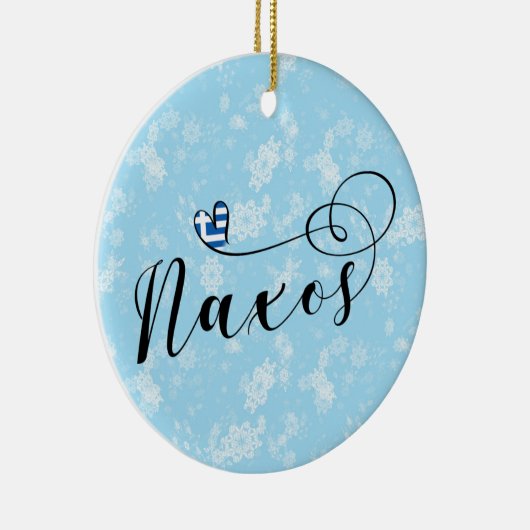 ナクソスが大好き、ギリシャ国旗 セラミックオーナメント (右)