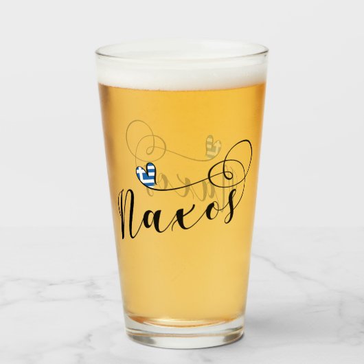 ナクソスが大好き、ギリシャ国旗 タンブラーグラス (ドリンク裏面)
