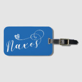 ナクソスが大好き、ギリシャ国旗 ラゲッジタグ (正面横)