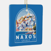 ナクソスギリシャイラストレーショントラベルアートヴィンテージ セラミックオーナメント (右)