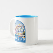 ナクソスギリシャイラストレーショントラベルアートヴィンテージ ツートーンマグカップ (正面左)