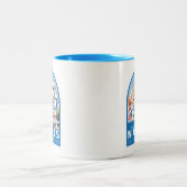 ナクソスギリシャイラストレーショントラベルアートヴィンテージ ツートーンマグカップ (中央)